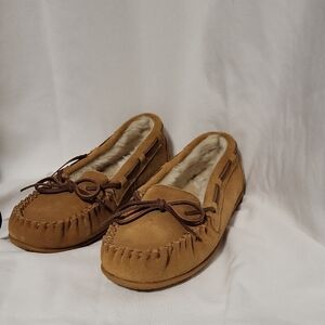 Bali Supreme Suede Ballerina SoftMoc Slippers Womens's Sz 7